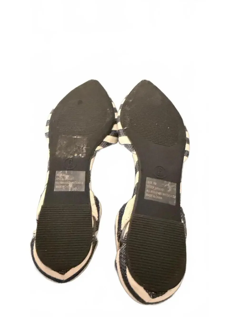 Plume Faryl Robin Sz 6 Flat Slip On striped pointed toes by Anthropologie